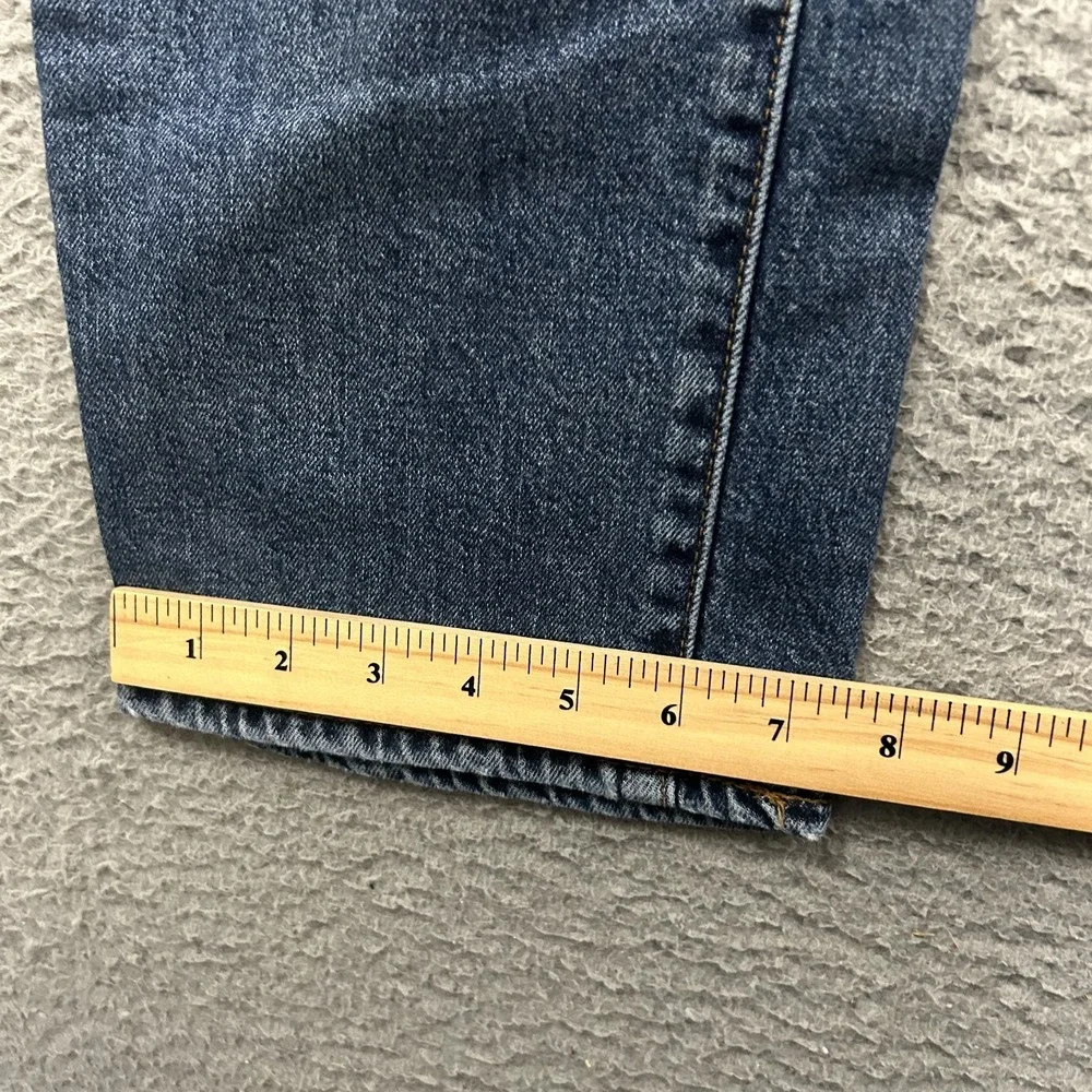 Levis Jeans Mens 34x32 Blue Denim 514 Slim Straight Medium Wash Premium Big E